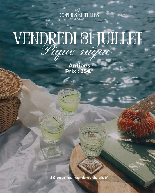 Pique-nique Sunset à Antibes – Vendredi 31 juillet – 35€