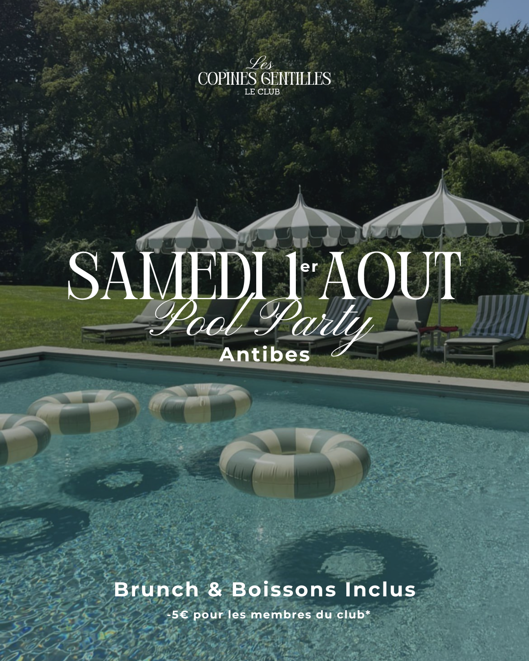 SAMEDI 01 AOUT - Journée Wellness à Antibes |  Brunch & Piscine
